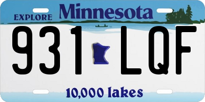 MN license plate 931LQF