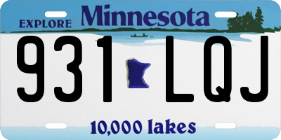 MN license plate 931LQJ