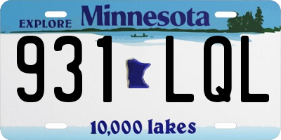MN license plate 931LQL