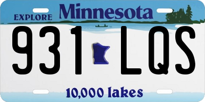 MN license plate 931LQS