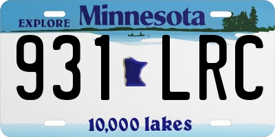MN license plate 931LRC
