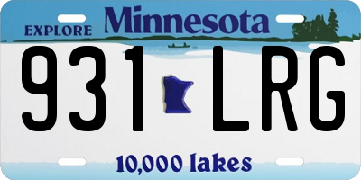 MN license plate 931LRG