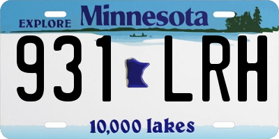 MN license plate 931LRH