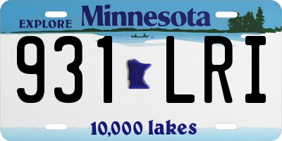 MN license plate 931LRI