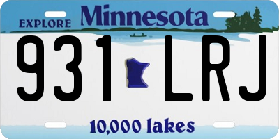 MN license plate 931LRJ