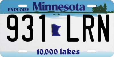 MN license plate 931LRN