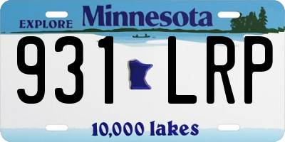 MN license plate 931LRP