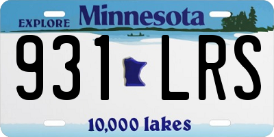 MN license plate 931LRS
