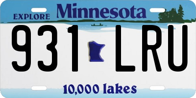 MN license plate 931LRU