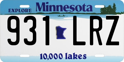 MN license plate 931LRZ