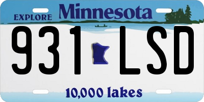 MN license plate 931LSD