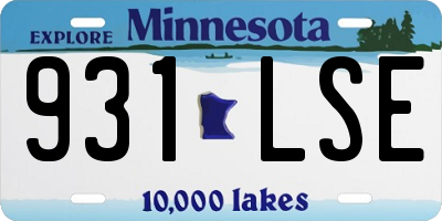 MN license plate 931LSE
