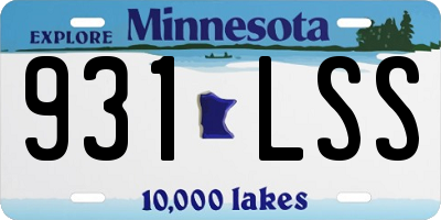 MN license plate 931LSS