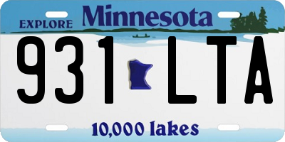 MN license plate 931LTA