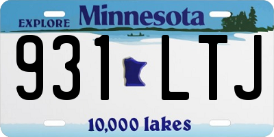 MN license plate 931LTJ