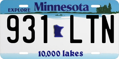 MN license plate 931LTN