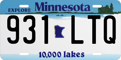 MN license plate 931LTQ