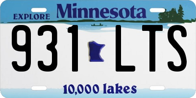 MN license plate 931LTS