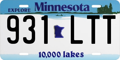 MN license plate 931LTT