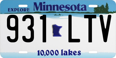MN license plate 931LTV