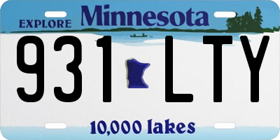 MN license plate 931LTY