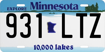 MN license plate 931LTZ