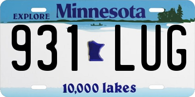 MN license plate 931LUG