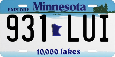 MN license plate 931LUI