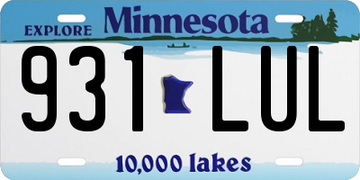 MN license plate 931LUL