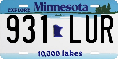MN license plate 931LUR