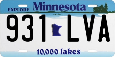 MN license plate 931LVA