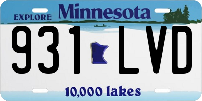 MN license plate 931LVD