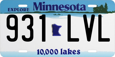 MN license plate 931LVL