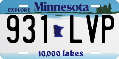 MN license plate 931LVP