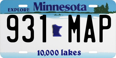 MN license plate 931MAP