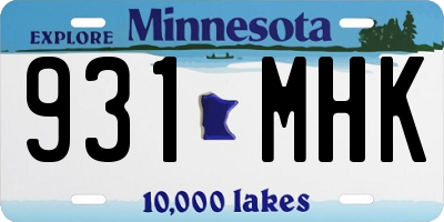 MN license plate 931MHK