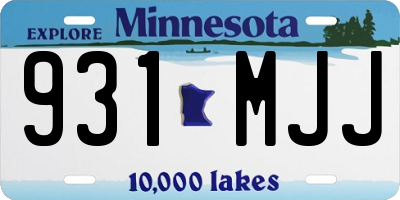 MN license plate 931MJJ