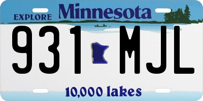 MN license plate 931MJL