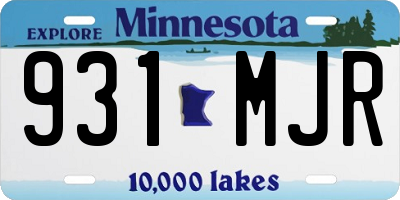 MN license plate 931MJR