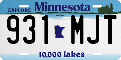 MN license plate 931MJT