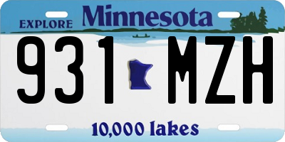 MN license plate 931MZH