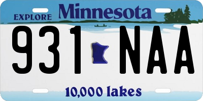 MN license plate 931NAA