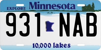 MN license plate 931NAB