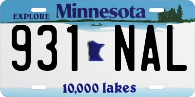 MN license plate 931NAL