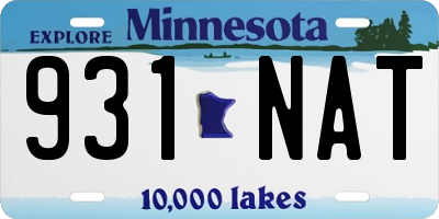 MN license plate 931NAT