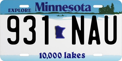 MN license plate 931NAU