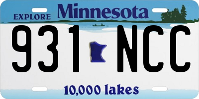 MN license plate 931NCC