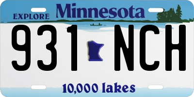 MN license plate 931NCH