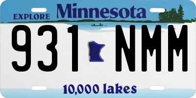 MN license plate 931NMM