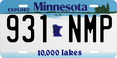 MN license plate 931NMP